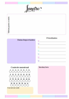 Planner De Disco Permanente Coleção Lettering