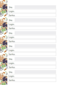 Mini Caderno de Logins e Senhas - Modelo 2 - comprar online