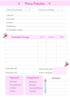 Caderno de Pedidos Coleção Menininhas - Loira na internet