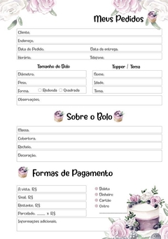 Agenda de Pedidos Confeiteira / Boleira 2 - comprar online