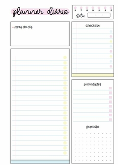 Planner Diário Permanente Coleção Pastel - Capa 2 - comprar online