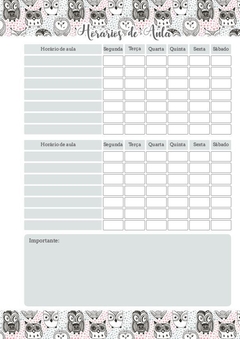 Caderno Planejamento de Aulas Coruja na internet