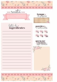 Caderno de Receitas da Mamãe Floral - Capa 1 - Papel & Paixão Scrapbook