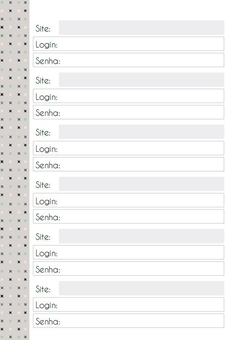 Mini Caderno de Logins e Senhas - Modelo 3 - comprar online