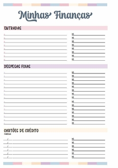 Planner Não Datado Coleção Arco Íris Rosa - Papel & Paixão Scrapbook