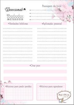 Planner Devocional Floral 2 - Papel & Paixão Scrapbook
