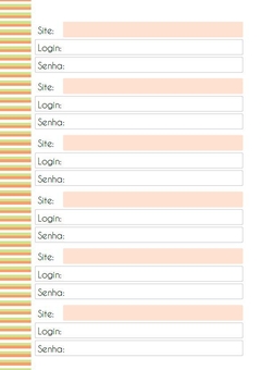 Mini Caderno de Logins e Senhas - Modelo 4 - comprar online