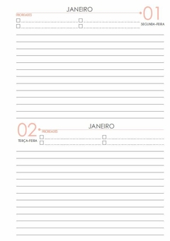 Miolo Impresso Agenda 2024 Coleção Combo - Várias Cores - Papel & Paixão Scrapbook