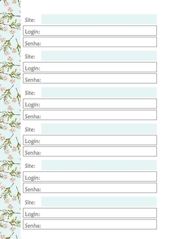 Mini Caderno A6 de Logins e Senhas - Primavera 2 - comprar online