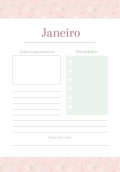 Agenda Permanente Coleção Amor de Mãe - 2 - Papel & Paixão Scrapbook