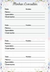 Caderneta de Saúde do Bebê Ursinha Princesa Azul e Rosa - Menina - Papel & Paixão Scrapbook