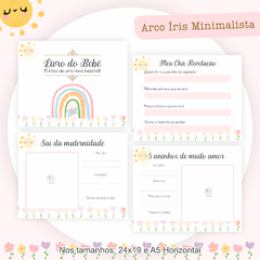 Livro do Bebê Tema Arco Íris Minimalista - Menina - comprar online