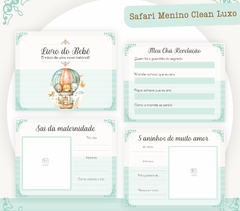 Livro do Bebê Tema Safari Clean Luxo - Menino - comprar online