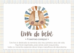 Livro do Bebê Tema Ursinho Leão Beê - Menino - comprar online
