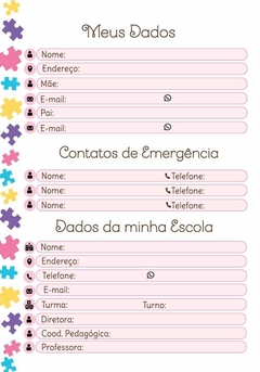 Agenda Escolar Autista Menina - comprar online