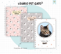 Diário Happy Pet Gatos - Capa Com Ou Sem Foto