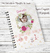 Caderneta de Saúde Moldura Floral 4 - Menina
