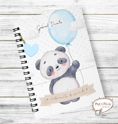 Caderneta de Saúde do Bebê Panda Baby - Menino