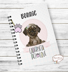 Caderneta Pet Dog Pug - Menino ou Menina