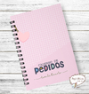 Caderno de Pedidos Quadriculado Rosa