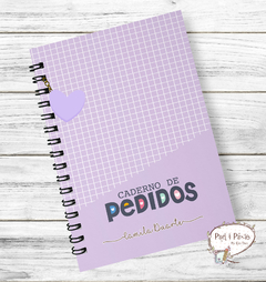 Caderno de Pedidos Quadriculado Lilás