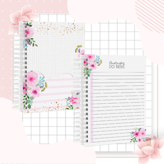 Caderneta de Saúde Floral Afetivo - Menina - Papel & Paixão Scrapbook