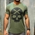 Camiseta Masculina Skull Bs Verde Militar