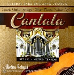 Imagen de 630 ENCORDADO CANTATA PLATEADO GUITARRA CLÁSICA TENSIÓN MEDIA