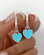 ARGOLLAS CORAZÓN LIGHT BLUE 2.6CM