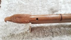 Flauta nativa em madeira com escultura Gm - Flauta Sagrada