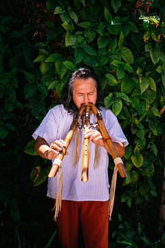 Flauta tripla em madeira nobre Gm
