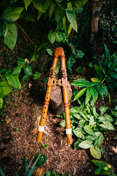 Flauta drone F# em madeira imbuia