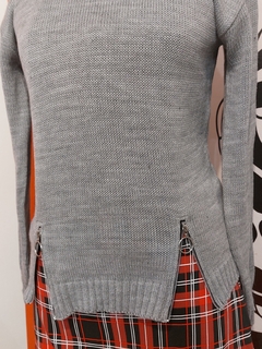 Sweater Cierres Gris - comprar online