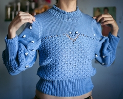 Sweater celeste a pedido - comprar online