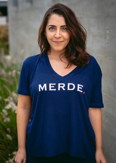 REMERA MERDE (azul)