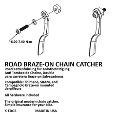 K-EDGE ROAD BRAZE-ON CHAIN CATCHER, NEGRO ANODIZADO - comprar online