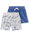 Carters Set 2 shorts - Azul/Gris