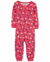 Carter's Enterito Pijama sin pies 2T a 5T nena - Rojo flores