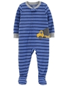 Carter's Enterito Pijama micropolar 2T a 5T varon - Azul auto
