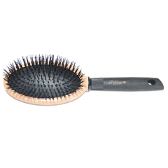 Raquete Mega Hair - #5015 da Escovas Fidalga: Escova Reta de Plástico com Cerdas de Náilon, Cabo Emborrachado, 23 x 4,5 x 3 cm, Produto 100% Brasileiro