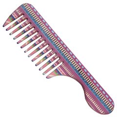 Pente com Cabo Escovas Fidalga - Produto de plástico resistente com dentes largos para desembaraçar e pentear cabelos.