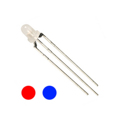 Pack 10 Leds 3mm Bi Color Rojo Azul Catodo Comun Nubbeo - comprar online