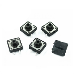 Pack 5 Boton Pulsador Tecla Tact Switch 12mm x 12mm x 7.3mm Nubbeo - comprar online