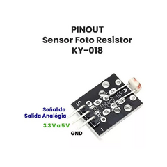 Modulo Sensor De Luz Ldr Fotoresistor Ky-018 Arduino Nubbeo - Nubbeo