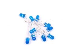 Pack 10 Leds 3mm Azul Difuso Arduino Nubbeo