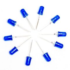 Pack 10 Leds 5mm Azul Difuso Arduino Nubbeo