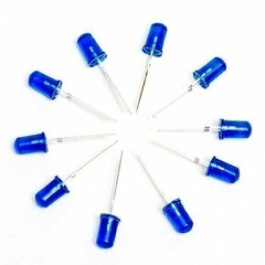 Pack 100 Leds 5mm Azul Difuso Arduino Nubbeo