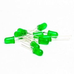 Pack 10 Leds 5mm Verde Difuso Arduino Nubbeo - comprar online