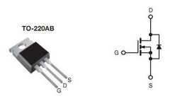 Transistor Mosfet Irfz44n 49a 55v Irfz44 Ir Arduino Nubbeo - comprar online