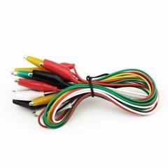 Pack 10 Cables Con Cocodrilo 50cm Colores Variados Nubbeo